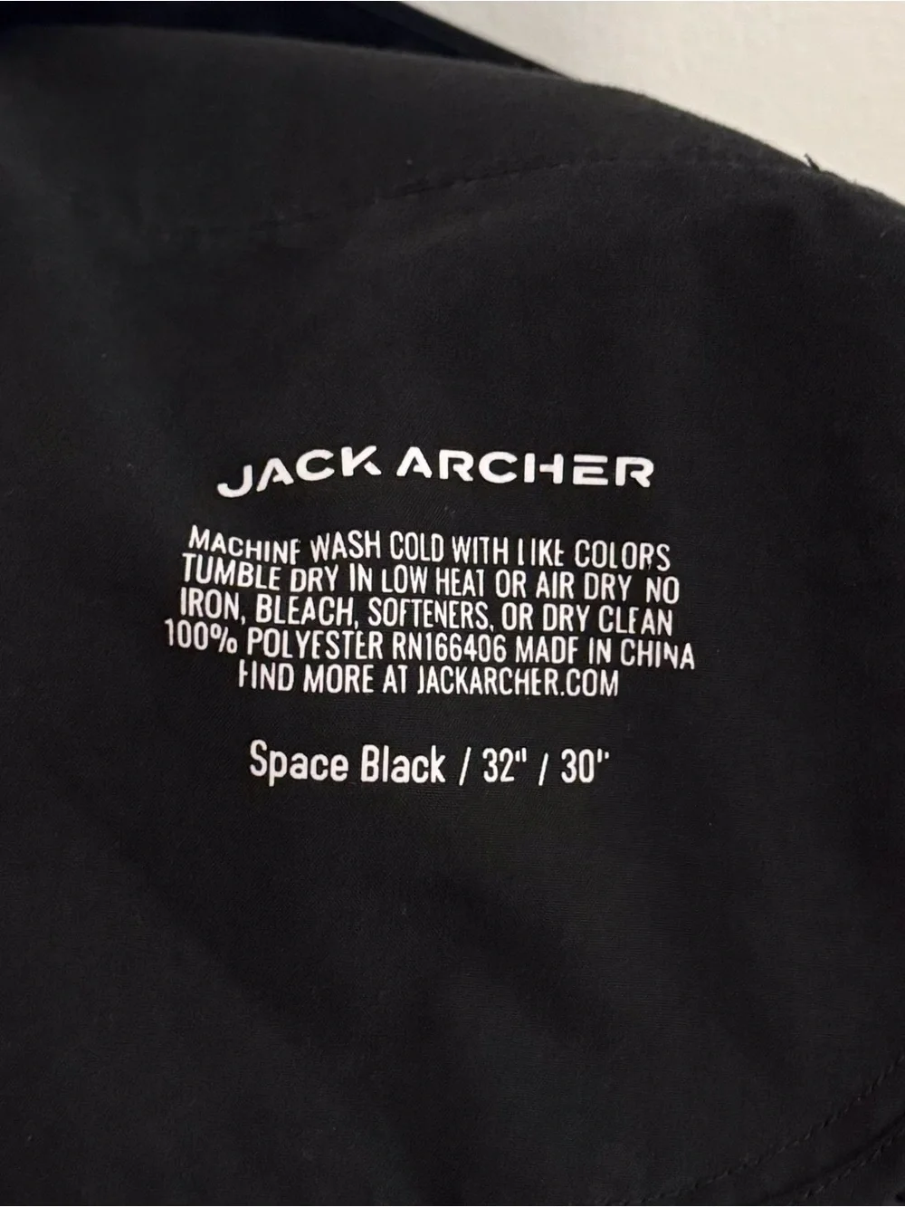Jack Archer Jetsetter Tech Pants Space Black $89 MSRP – 32 x 30
